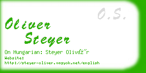 oliver steyer business card